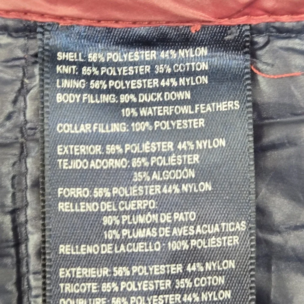 Tommy Hilfiger Men Jacket S Blue Natural‎ Down Puffer Knit Fleece Liner